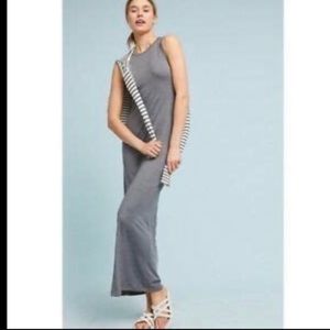 Sen / Grey jersey column dress w/ pockets